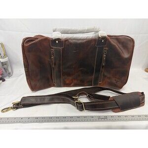 James Leather Full Grain Buffalo Leather Duffle Bag NEW!!